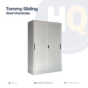 Tommy Sliding Steel Wardrobe