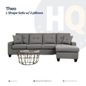 Theo L- Shaped Sofa w/ 2 Pillows