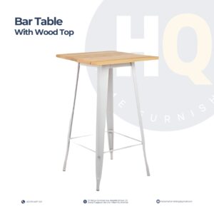 Bar Table w/ Wood Top